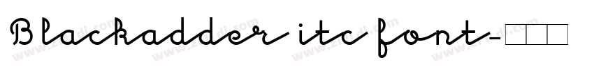 Blackadder itc font字体转换